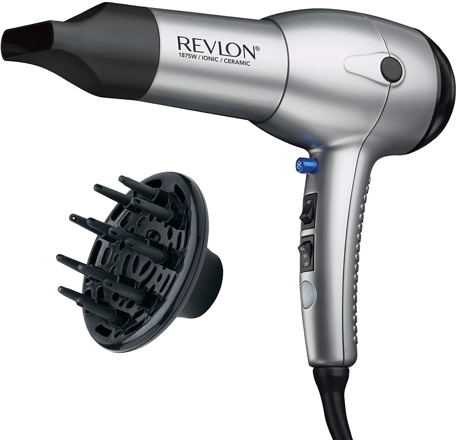 Revlon Revlon perfect heat secadora de 1875w con tecnologia ionoca y  turmanlina Plata – Imagen