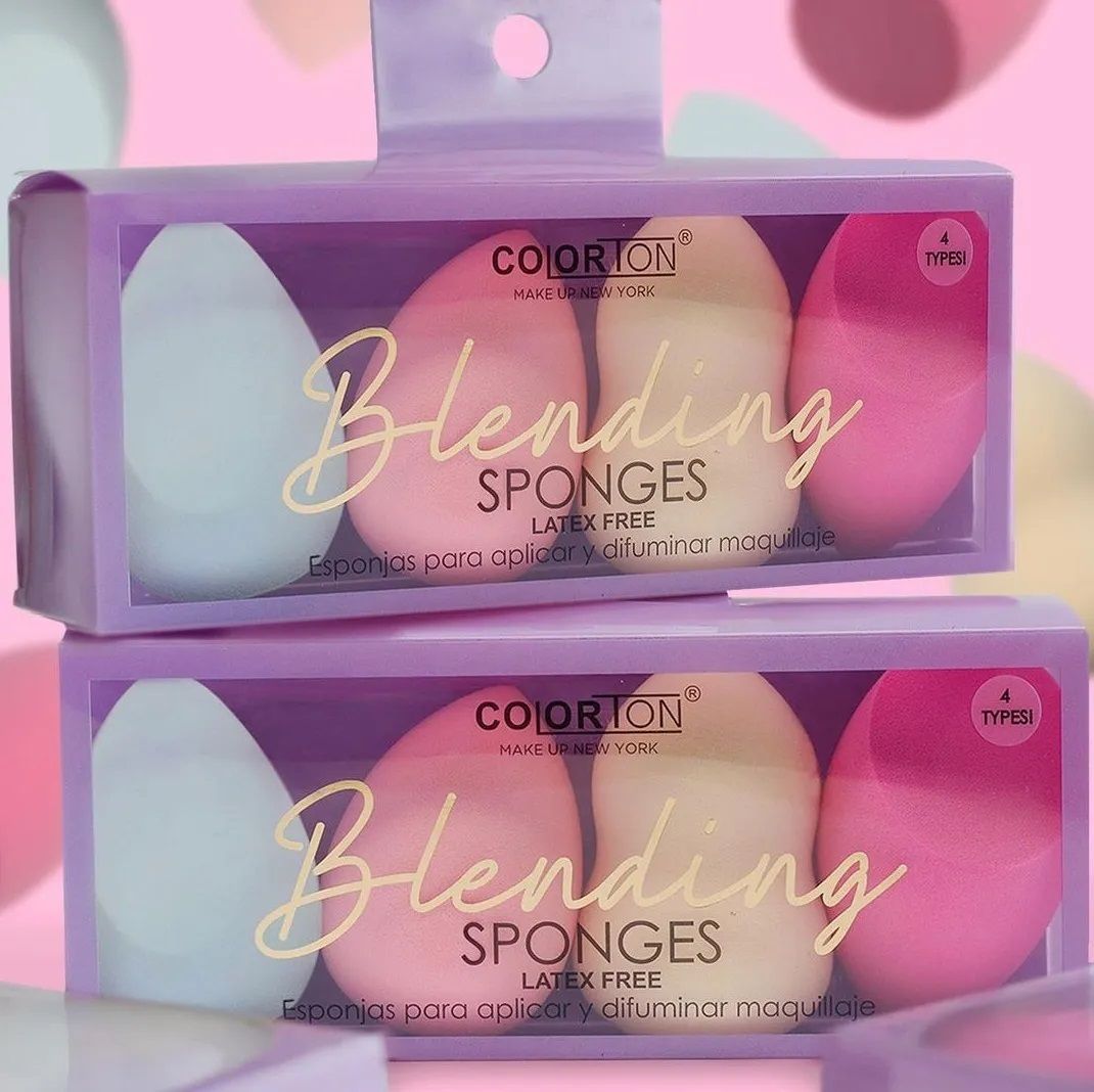Set 4 Esponjas Maquillaje Beauty Blender Colorton Original - Imagen  Cosméticos